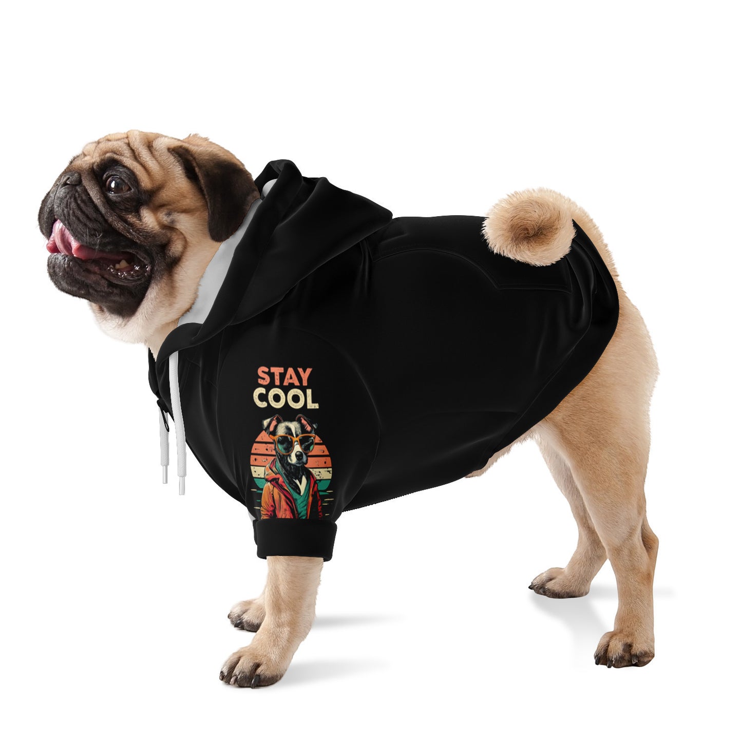 Athletic Dog Zip-Up Hoodie - AOP